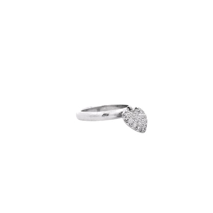 Tiffany & Co. Platinum 0.48ctw F VS Diamond Dangle Heart Ring — photo 10 of 11