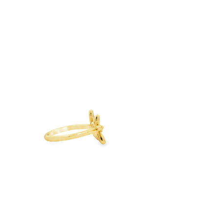 Gabriel and Co. 14k Yellow Gold 0.23ctw Diamond Floral Open Ring — photo 10 of 10