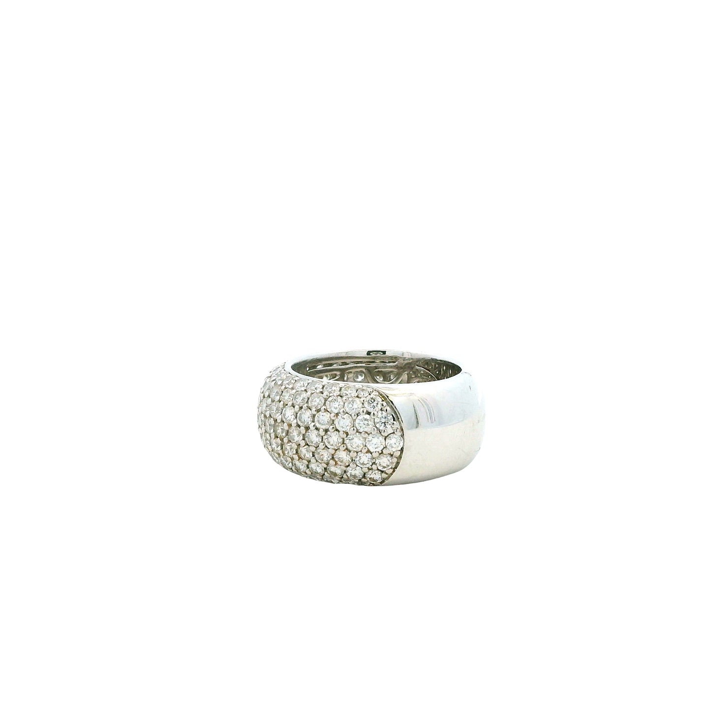 18k White Gold 3.65ctw Round Brilliant Diamond Pavé Ring — photo 10 of 12