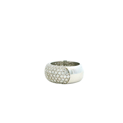 18k White Gold 3.65ctw Round Brilliant Diamond Pavé Ring — photo 10 of 12