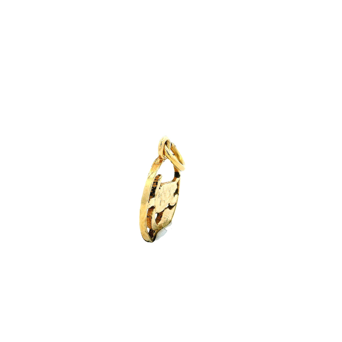 14k Yellow Gold Turtle Charm Pendant in Circular Frame — photo 10 of 10