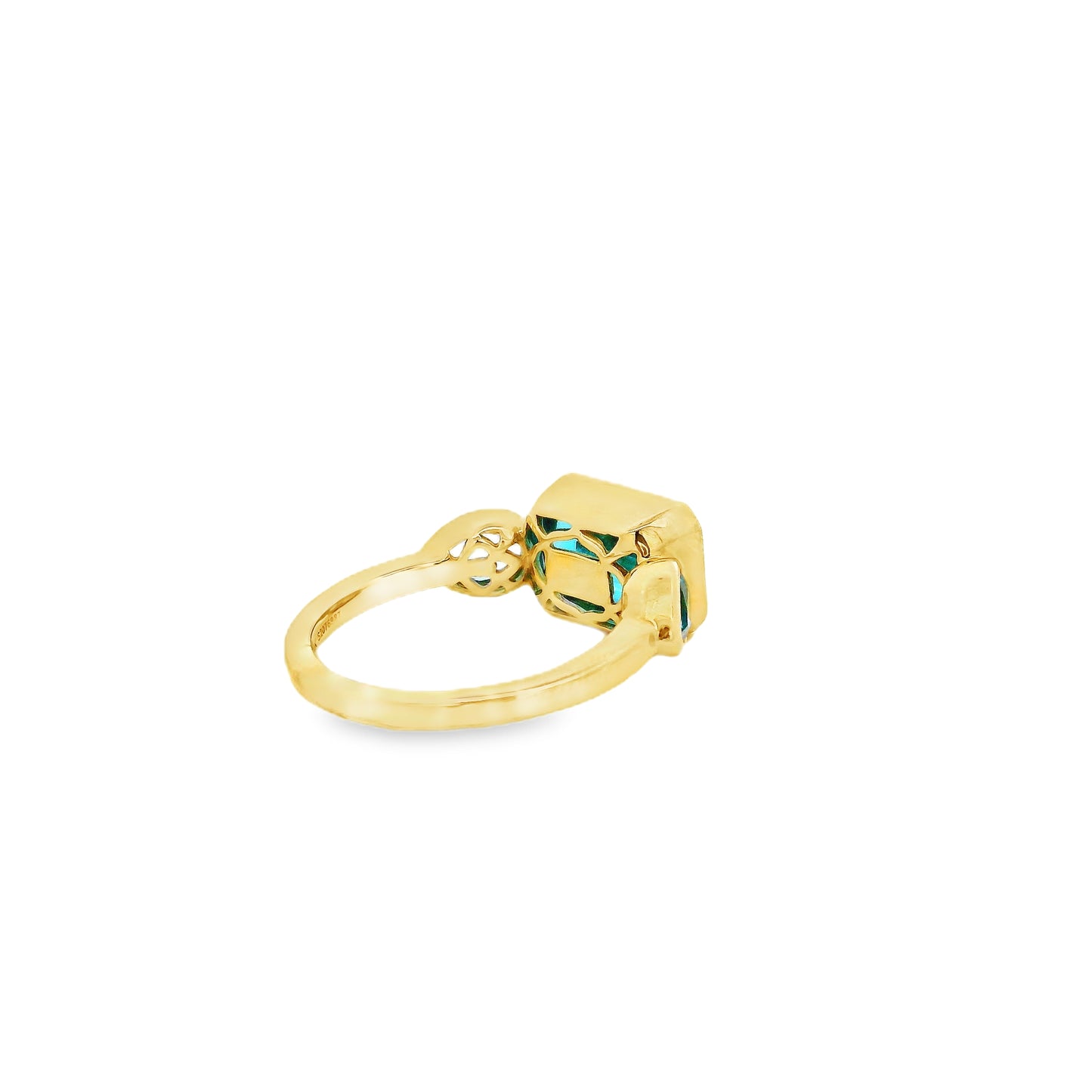 Gabriel and Co. 14k Yellow Gold 5.20ctw Swiss Blue Topaz Signet Ring — photo 10 of 12