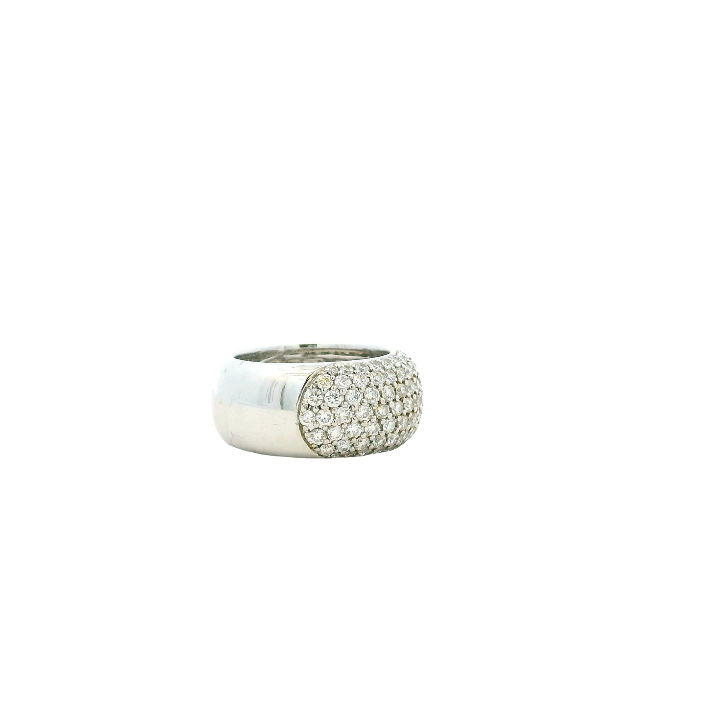18k White Gold 3.65ctw Round Brilliant Diamond Pavé Ring — photo 11 of 12