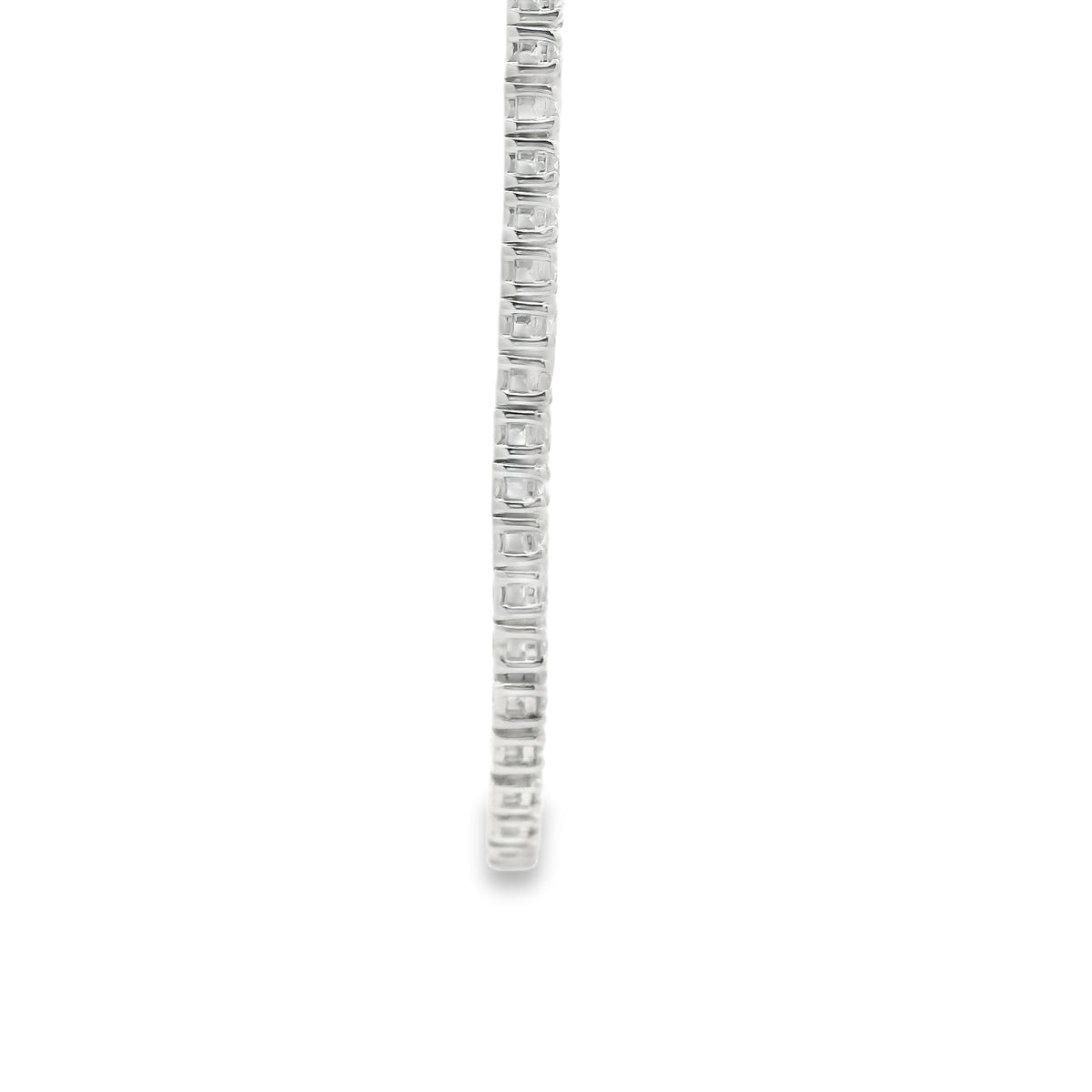 14k White Gold 7.13ctw Round Brilliant Diamond Tennis Necklace 18" — photo 11 of 13
