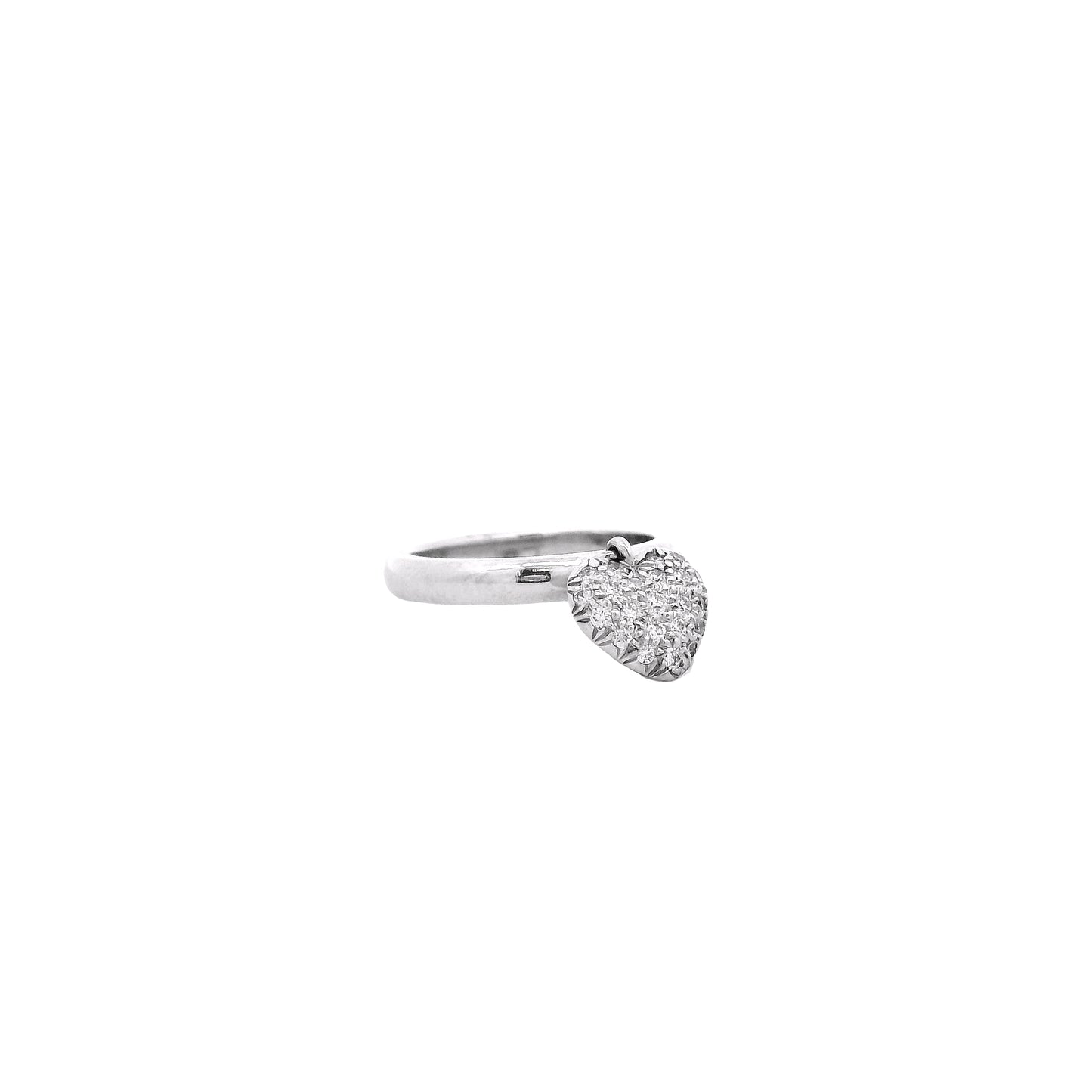 Tiffany & Co. Platinum 0.48ctw F VS Diamond Dangle Heart Ring — photo 11 of 11