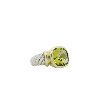 David Yurman 14k Yellow Gold & Sterling Silver Albion Lemon Citrine Ring — photo 11 of 12