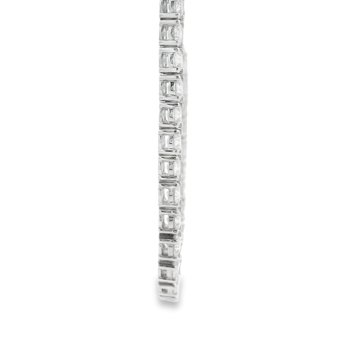 14k White Gold 13.72ctw Round Brilliant Diamond Tennis Necklace 17" — photo 11 of 13