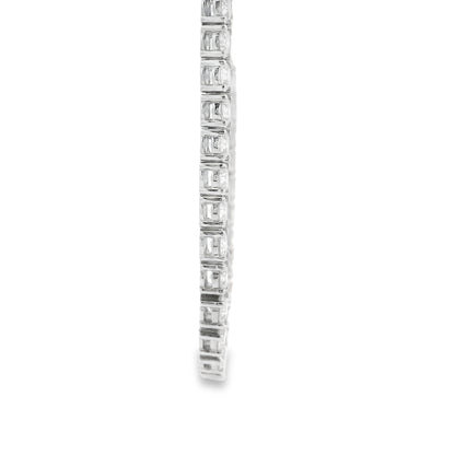 14k White Gold 13.72ctw Round Brilliant Diamond Tennis Necklace 17" — photo 11 of 13