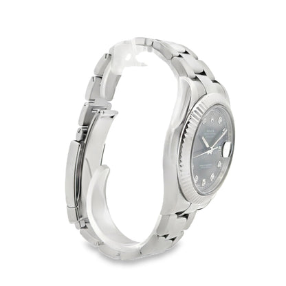Rolex 116334 Datejust II 41mm Rhodium Diamond Dial Stainless Steel Watch — photo 11 of 11