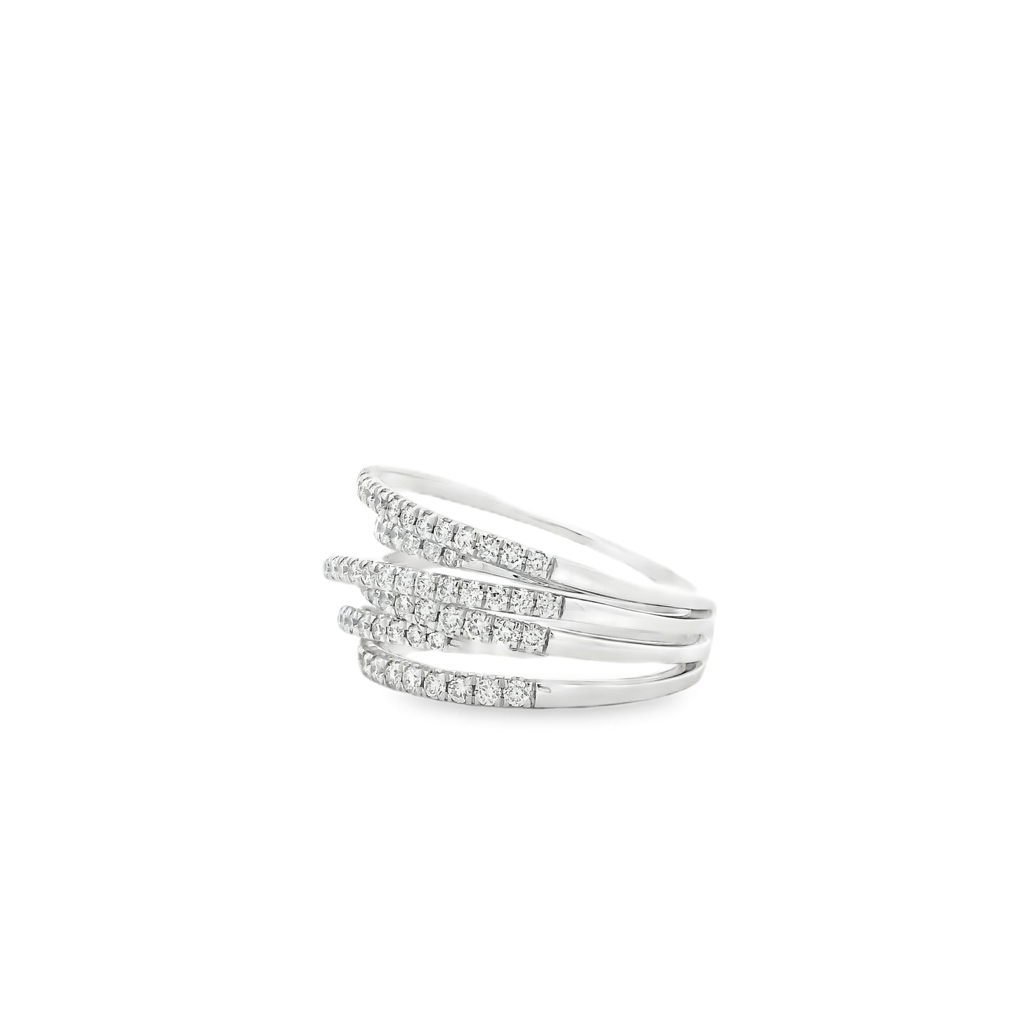 Gabriel & Co. 14k White Gold 1.00ctw Diamond Criss Cross Layered Ring — photo 12 of 12