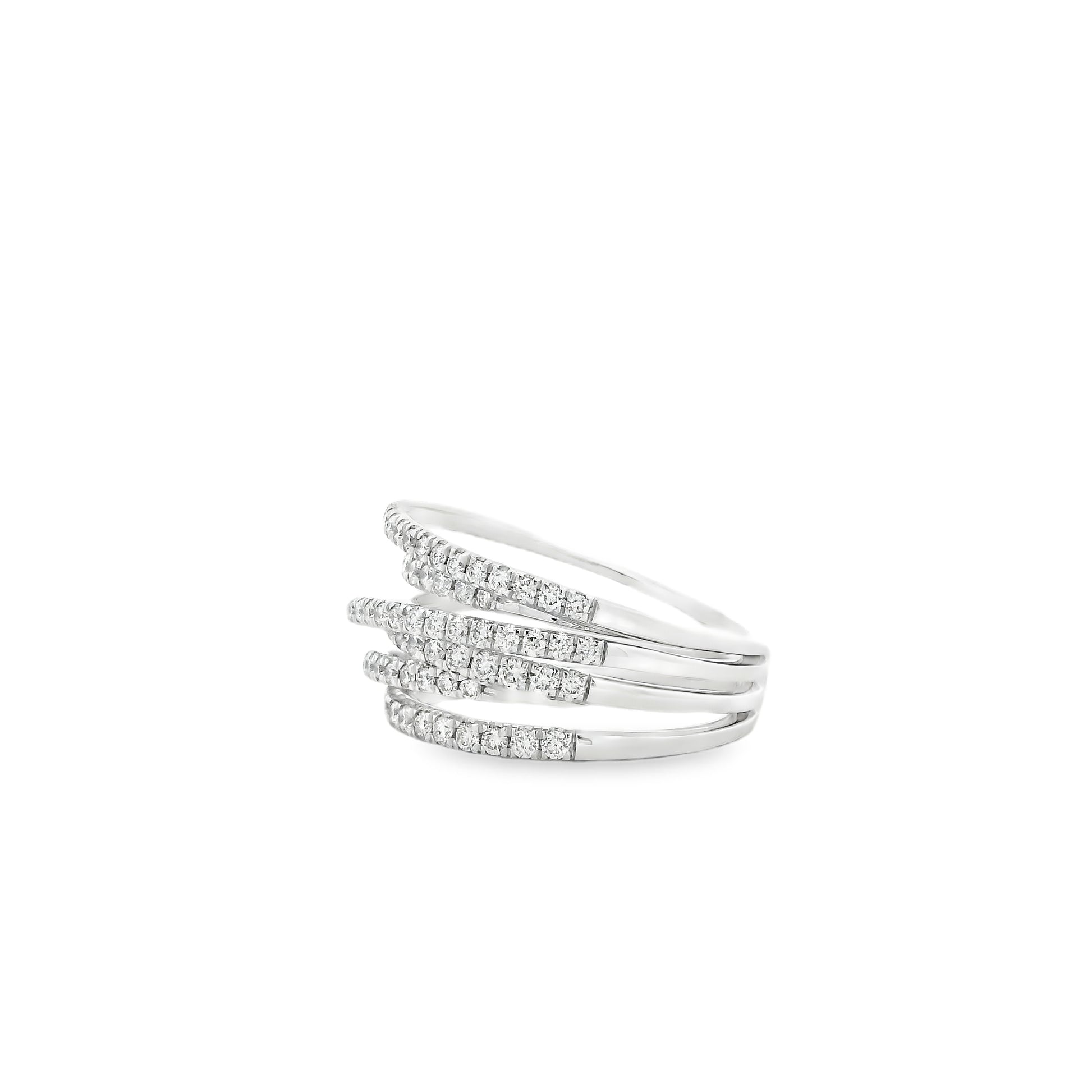 Gabriel & Co. 14k White Gold 1.00ctw Diamond Criss Cross Layered Ring — photo 12 of 12