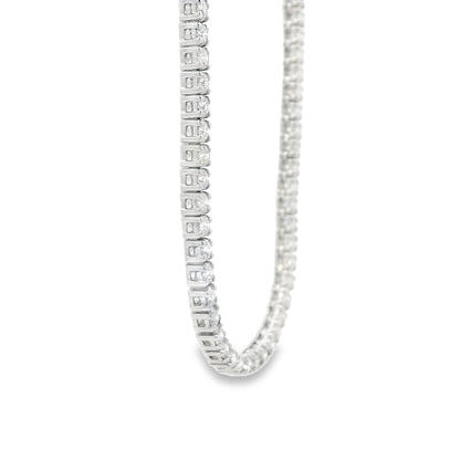 14k White Gold 7.13ctw Round Brilliant Diamond Tennis Necklace 18" — photo 12 of 13