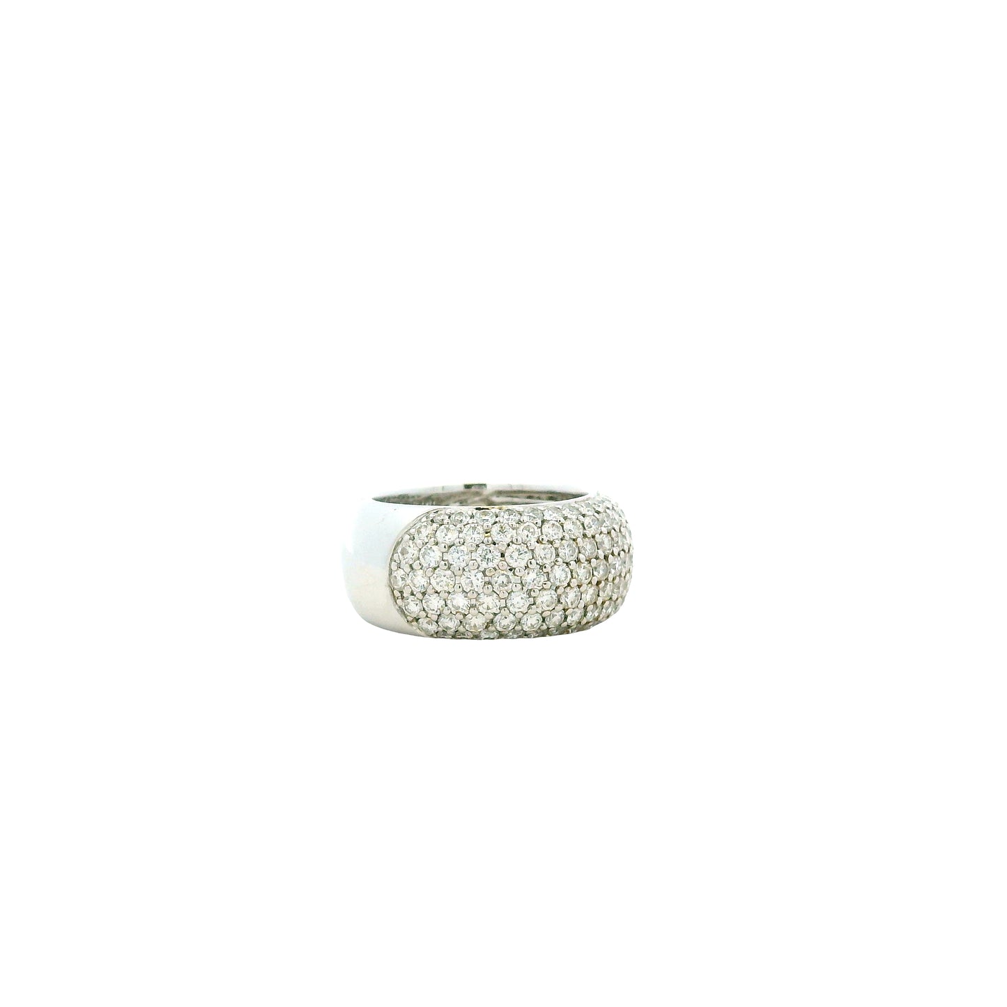 18k White Gold 3.65ctw Round Brilliant Diamond Pavé Ring — photo 12 of 12