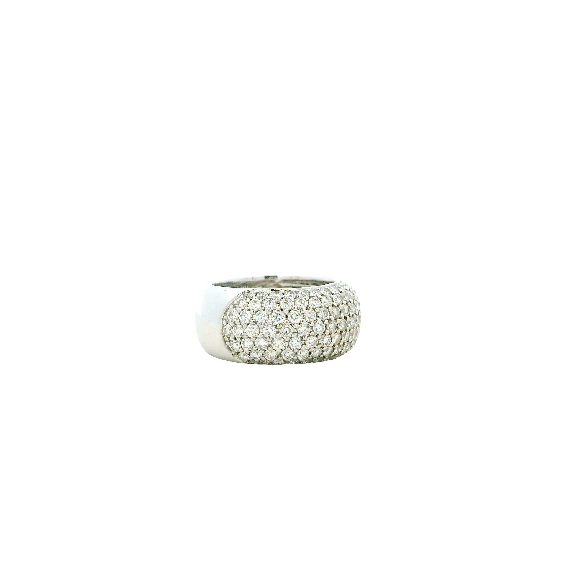 18k White Gold 3.65ctw Round Brilliant Diamond Pavé Ring — photo 12 of 12