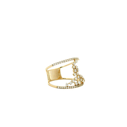 14k Yellow Gold 0.64ctw Pavé Diamond Openwork Cocktail Ring — photo 12 of 12