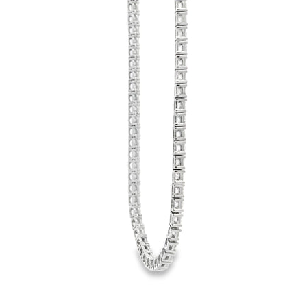 14k White Gold 11.00ctw Round Brilliant Diamond Tennis Necklace 16" — photo 12 of 14