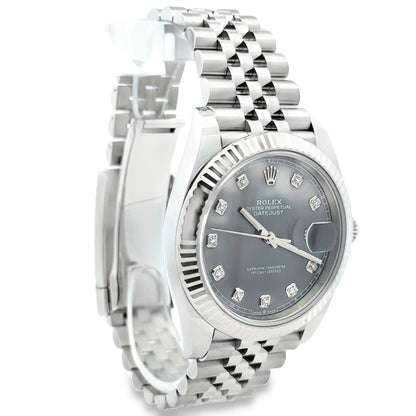 Rolex 126334 Datejust 41mm Diamond Slate Dial Two-Tone Jubilee Watch — photo 12 of 12