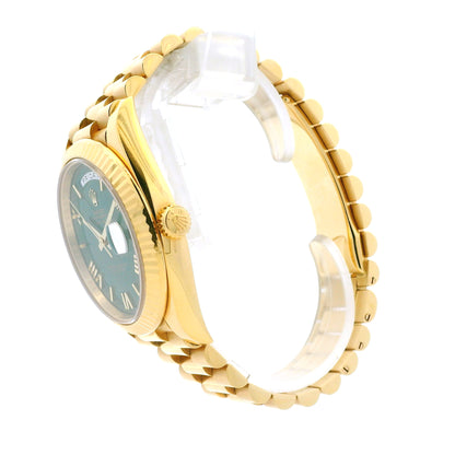 Rolex 228238 Day-Date 40 40mm Green Roman Dial 18k Yellow Gold Watch — photo 13 of 21