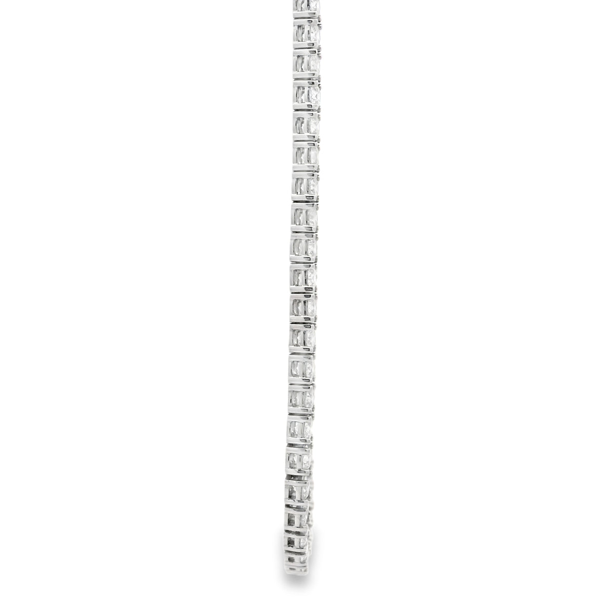 14k White Gold 11.00ctw Round Brilliant Diamond Tennis Necklace 16" — photo 13 of 14
