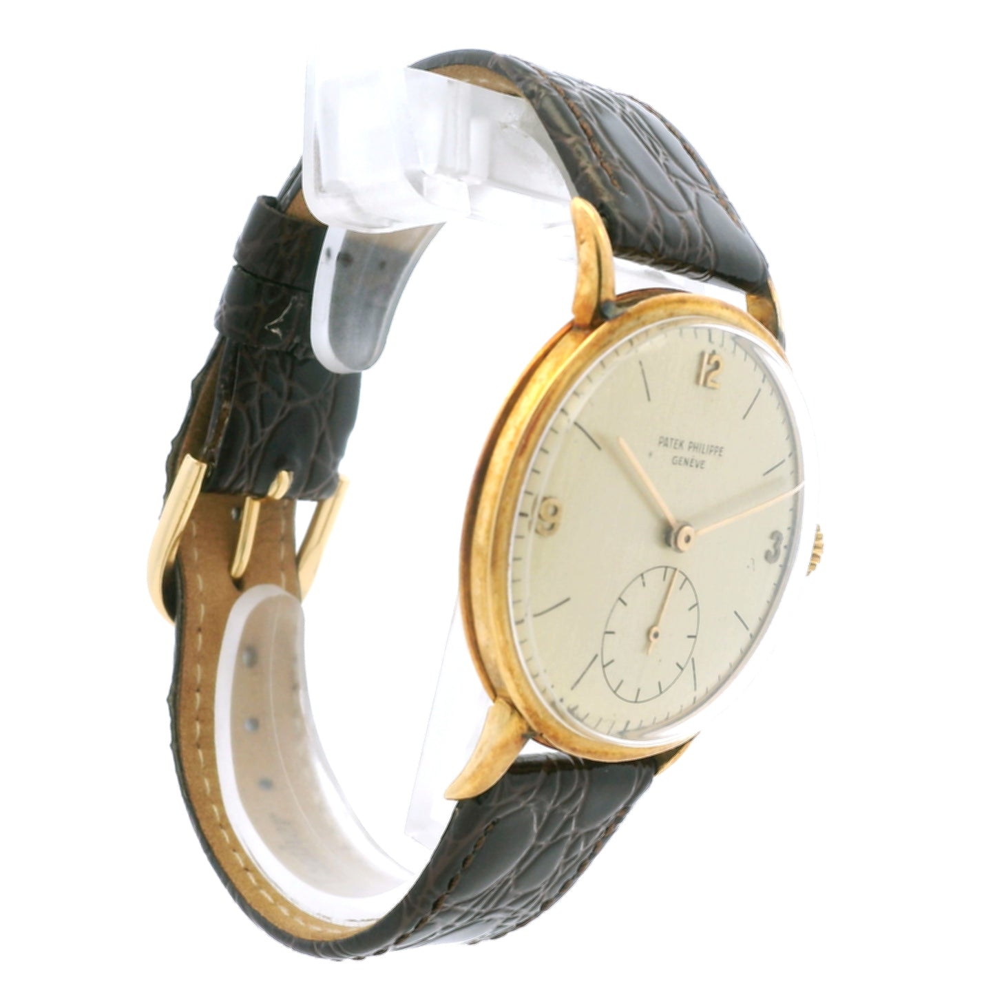 Patek Philippe Calatrava 18k Yellow Gold 35mm Champagne Dial Vintage Watch — photo 13 of 13
