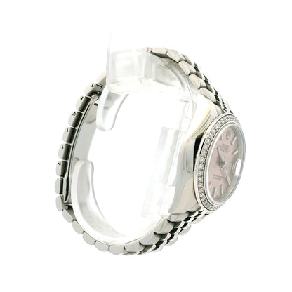 Rolex 279384RBR Datejust 28mm Pink Dial Diamond Bezel Stainless Steel Watch — photo 15 of 16
