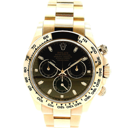 Rolex 116505 Daytona 40mm Chocolate Dial 18k Rose Gold Watch — front view