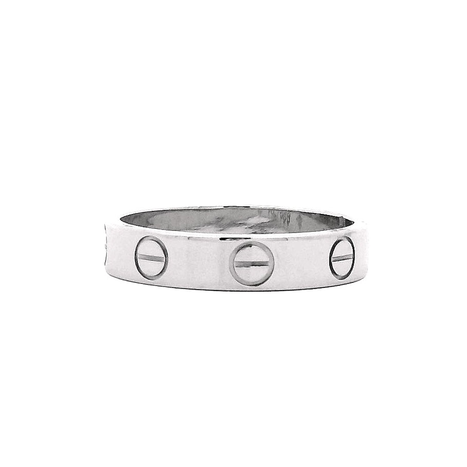 Cartier Platinum Love Ring — top-down view