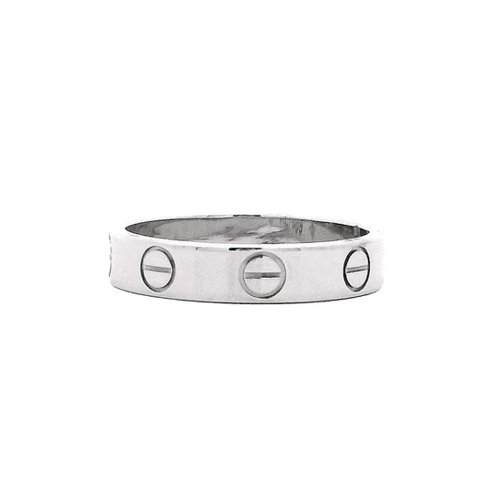 Cartier Platinum Love Ring — top-down view