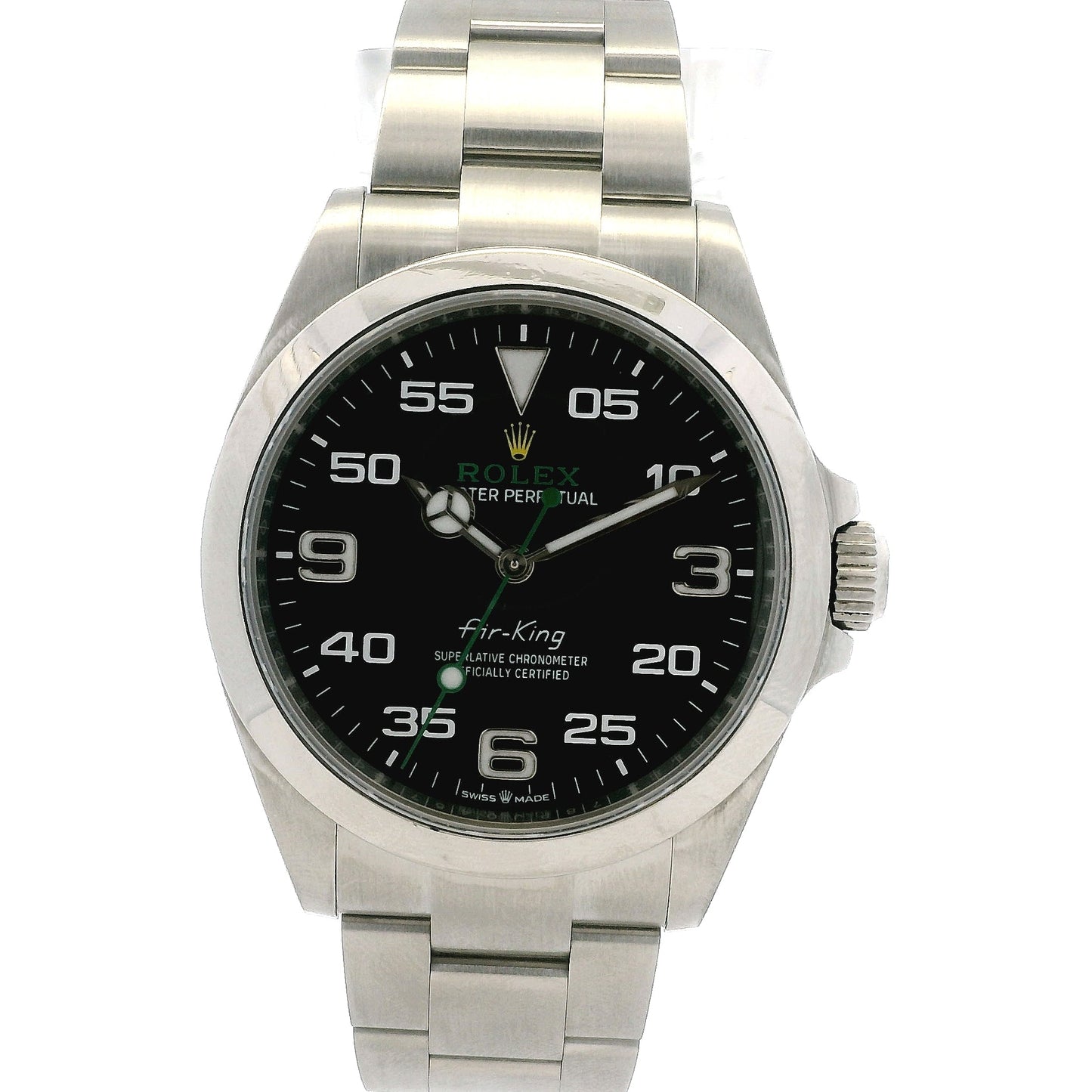 Rolex 126900 Air-King 40mm Black Dial Stainless Steel Watch — front view