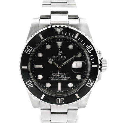 Rolex 116610LN Submariner 40mm Black Dial Stainless Steel Watch — front view
