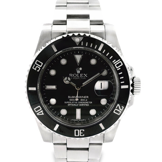 Rolex 116610LN Submariner 40mm Black Dial Stainless Steel Watch — front view