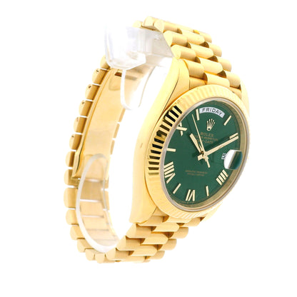 Rolex 228238 Day-Date 40 40mm Green Roman Dial 18k Yellow Gold Watch — photo 21 of 21