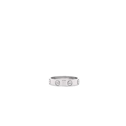 Cartier Platinum Love Ring — left three-quarter angle