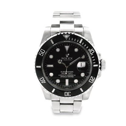 Rolex 116610LN Submariner 40mm Black Dial Stainless Steel Watch — right side three-quarter view