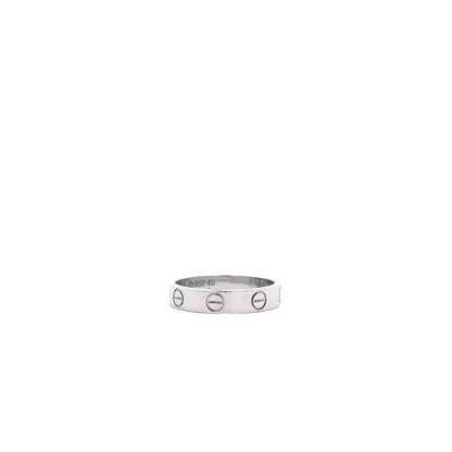 Cartier Platinum Love Ring — right three-quarter angle