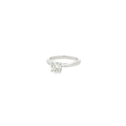 Platinum 0.75ct Round Brilliant Diamond Solitaire Engagement Ring — right three-quarter angle