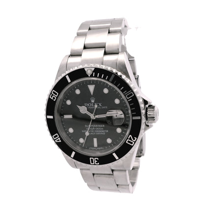 Rolex 16610 Submariner 40mm Black Dial Stainless Steel Watch — right side three-quarter view