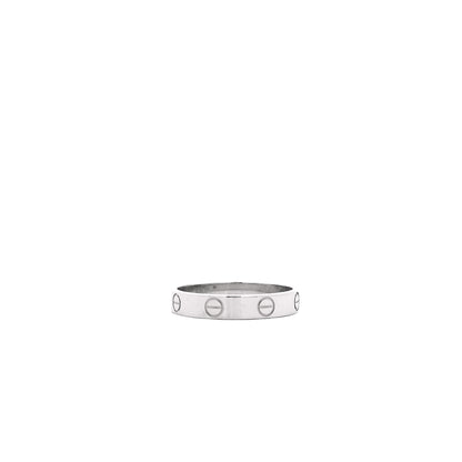 Cartier Platinum Love Ring with Papers — macro detail of the stones