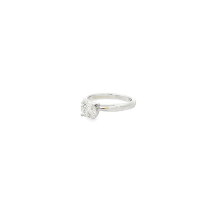 Platinum 0.75ct Round Brilliant Diamond Solitaire Engagement Ring — macro detail of the stones