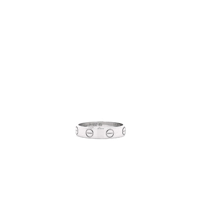 Cartier Platinum Love Ring — macro detail of the stones