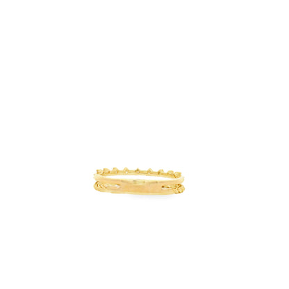 14k Yellow Gold 0.22ctw Round Brilliant Diamond Split Band Ring — macro detail of the stones
