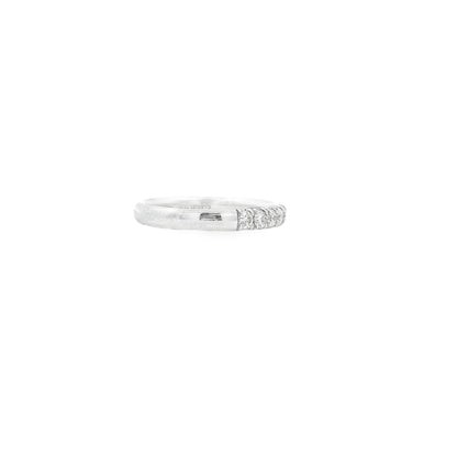 Gabriel & Co. 14k White Gold 0.50ctw Diamond French Pavé Engagement Ring — macro detail of the stones