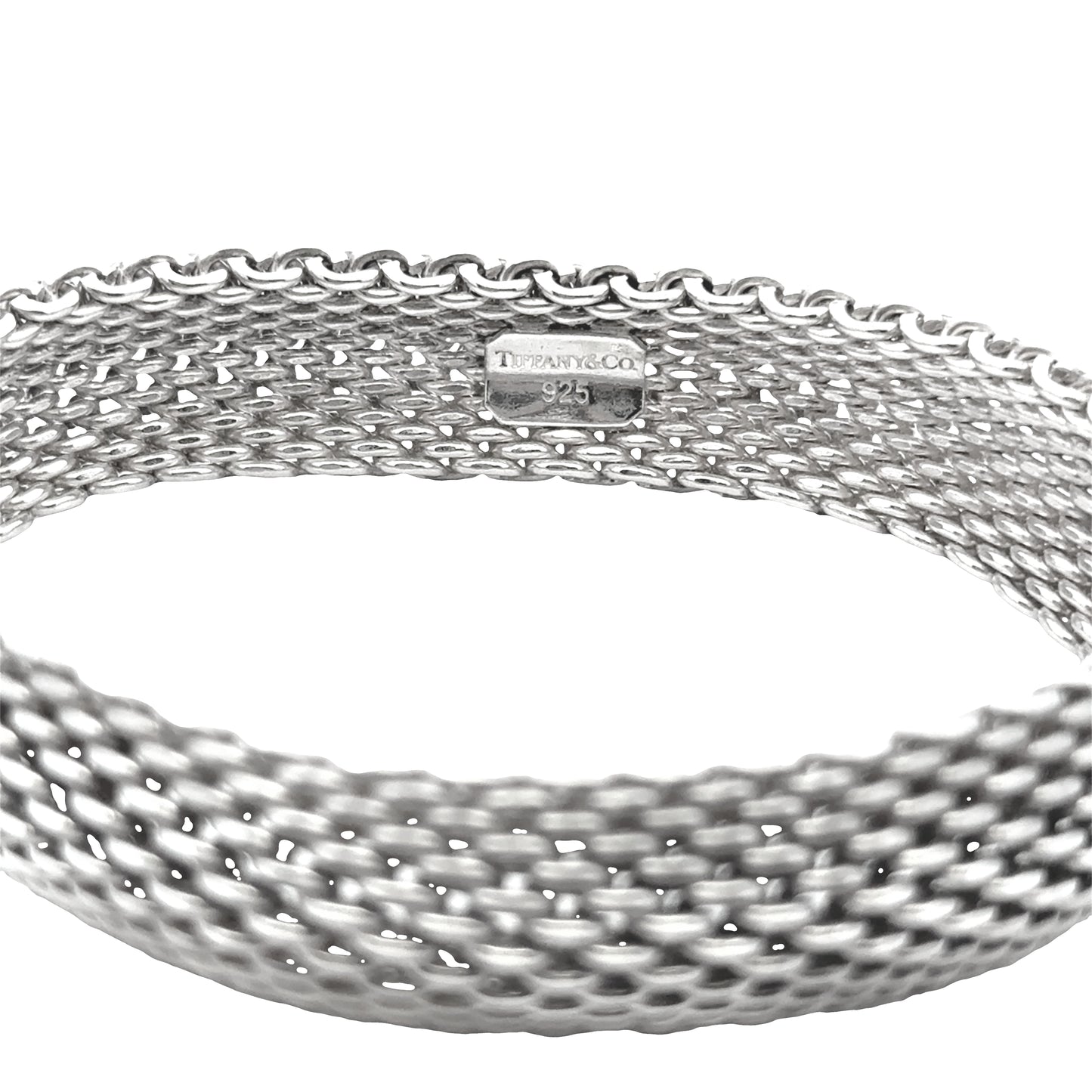 Tiffany & Co. Sterling Silver Somerset Mesh Bracelet 7.5" — side profile