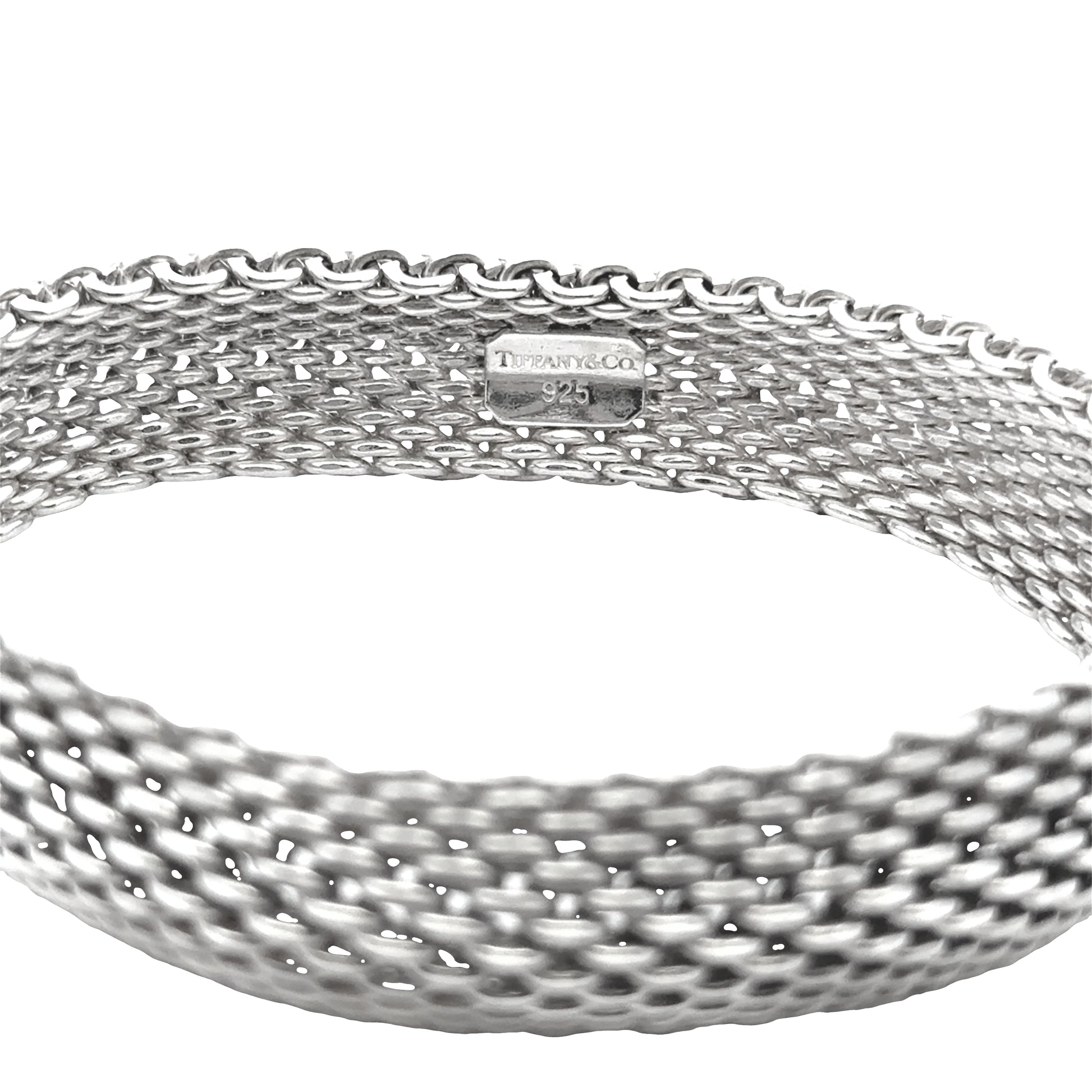 Tiffany & Co. Sterling Silver Somerset Mesh Bracelet 7.5" — side profile