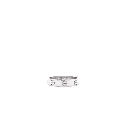 Cartier Platinum Love Ring — side profile showing the band
