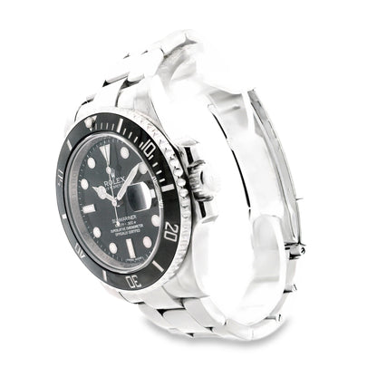 Rolex 116610LN Submariner 40mm Black Dial Stainless Steel Watch — side profile showing case thickness