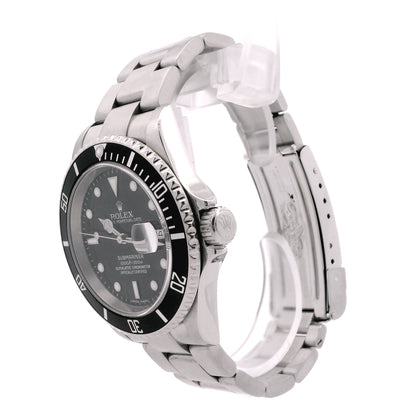 Rolex 16610 Submariner 40mm Black Dial Stainless Steel Watch — side profile showing case thickness