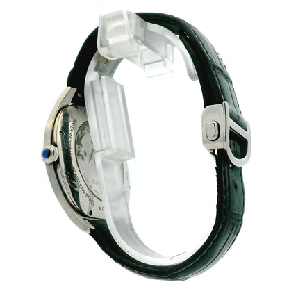 Cartier Drive De Cartier WSNM0004 40x41mm Silver Guilloché Dial Stainless Steel Watch — caseback view