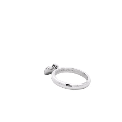 Tiffany & Co. Platinum 0.48ctw F VS Diamond Dangle Heart Ring — underside view