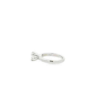 Platinum 0.75ct Round Brilliant Diamond Solitaire Engagement Ring — underside view